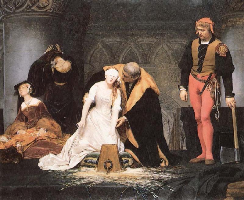 Paul Delaroche The execution of Lady Jane Grey Sweden oil painting art